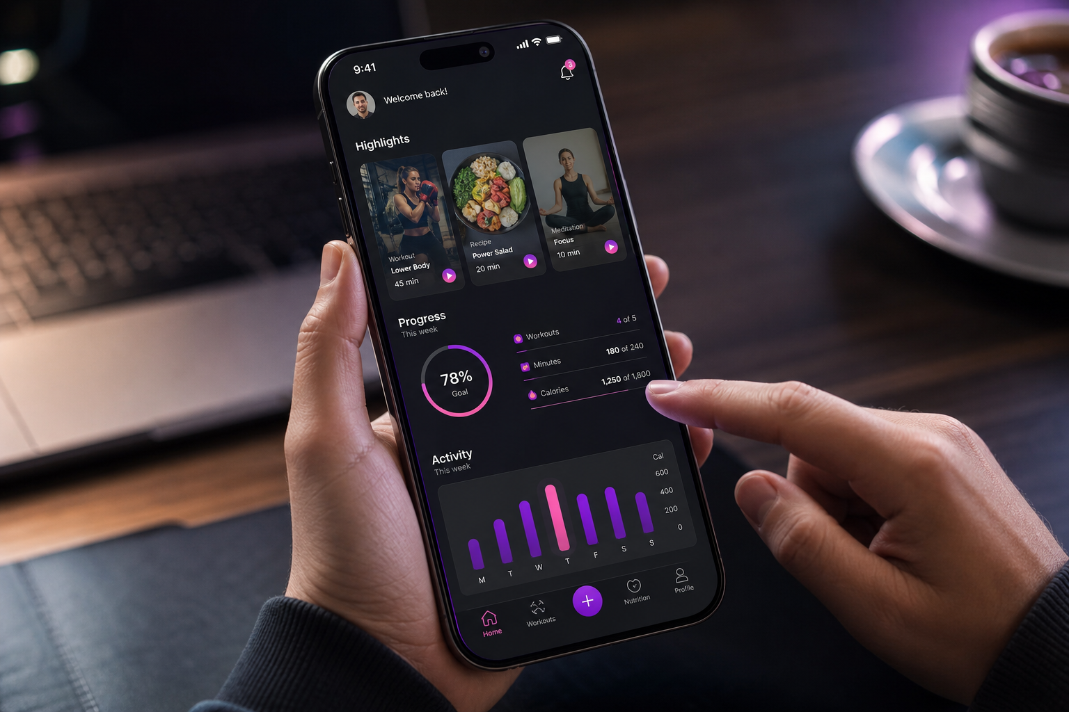 Modern app interface demonstrating next generation design and user experience features